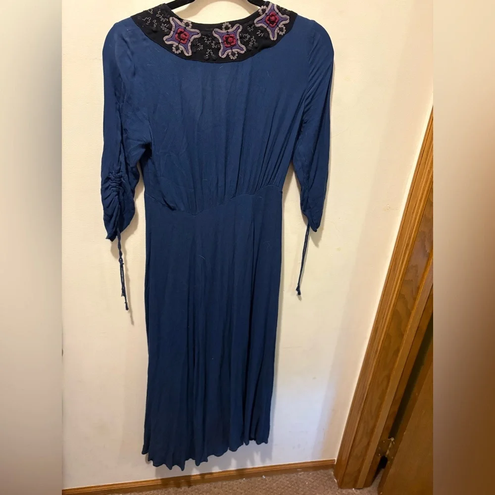 Free People‎ embroidery gauze style maxi dress sz 2